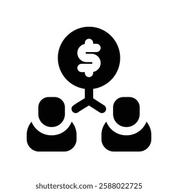 crowdfunding solid icon. vector icon for your website, mobile, presentation, and logo design.