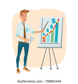 Crowdfunding, Start Up Vector. Professional Creative People. Successful Financial Start Up Strategy Planning Meeting. Cartoon Business Character Illustration
