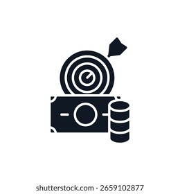 ícones-alvo de crowdfunding isolados no fundo branco. Design de estilo plano