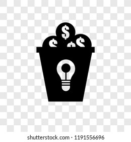 Crowdfunding vector icon isolated on transparent background, Crowdfunding transparency logo concept