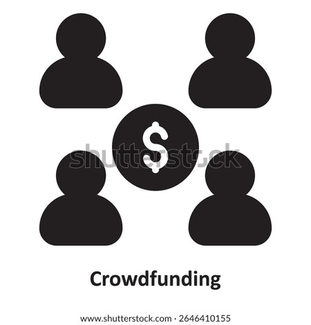 Crowdfunding Vector Icon which can easily modify or edit

