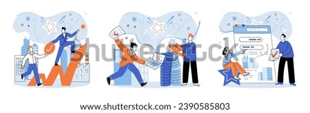 Crowdfunding. Vector illustration. Crowdfunding creates opportunities for underrepresented creators and entrepreneurs Financial support helps entrepreneurs overcome obstacles in crowdfunding