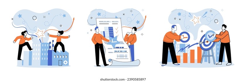 Crowdfunding. Vector illustration. Financial backing validates market demand in crowdfunding campaigns Investing in crowdfunding supports development innovative solutions Crowdfunding allows
