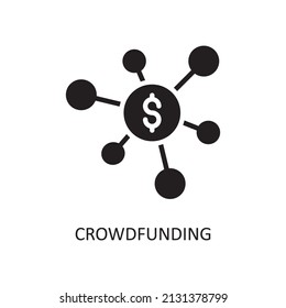 Crowdfunding  Vector Solid Icon Design illustration. Fintech Symbol on White background EPS 10 File
