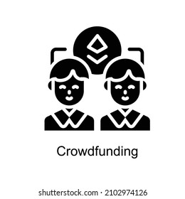 Crowdfunding vector Solid icon for web isolated on white background EPS 10 file