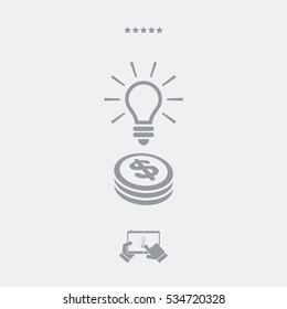 Crowdfunding - Vector web icon