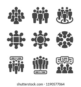 crowd,group icon set