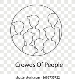 El concepto de multitudes. Diseño creativo de ideas. Ilustración vectorial plana para plantilla, folleto o presentación.