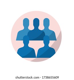 crowds vector icon illustration sign