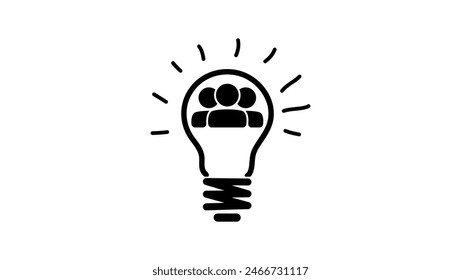 crowdsource emblem, black isolated silhouette