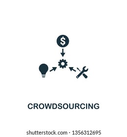 Crowdsourcing icon. Creative element design from content icons collection. Pixel perfect Crowdsourcing icon for web design, apps, software, print usage