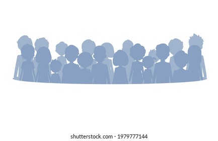 Crowd.Vector illustration that is easy to edit.