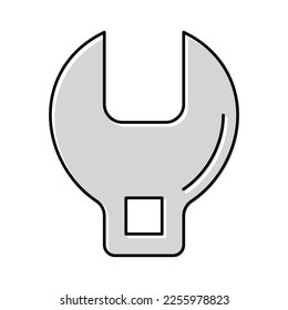 crowfoot wrench tool color icon vector. crowfoot wrench tool sign. isolated symbol illustration