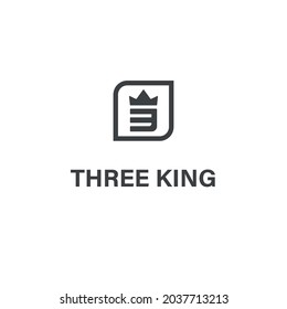 Crown of 3 King Logo Template Design