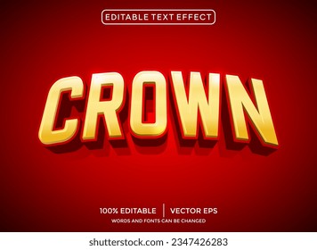  crown 3D editable text effect