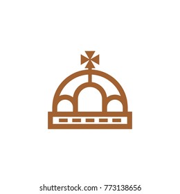 Crown abstract logo design king queen logotype geometric illustration