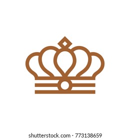 Crown abstract logo design king queen logotype geometric illustration