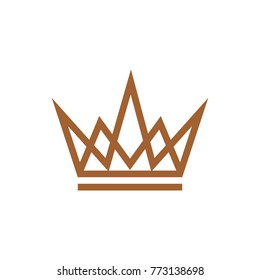 Crown abstract logo design king queen logotype geometric illustration