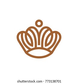 Crown abstract logo design king queen logotype geometric illustration