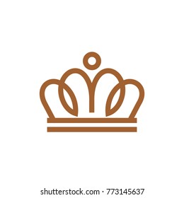 Crown abstract logo design king queen logotype geometric illustration