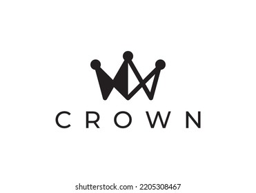 crown abstract Logo design. simple creative icon vector