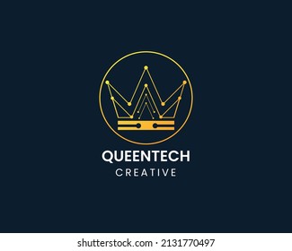 Crown abstract Logo design vector template
