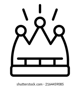 Crown advantage icon outline vector. Profit play. Critical idea