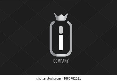 I crown alphabet letter logo for company and corporate. Luxury design. Can be used as an icon for a brand or product