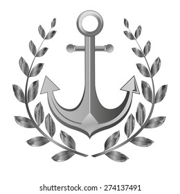 Crown and Anchor. Metal, maritime character