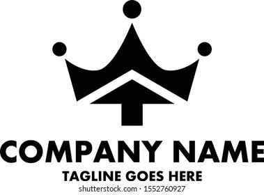 crown and arrow logo design inspirations	