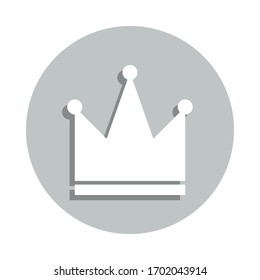 crown badge icon. Simple glyph, flat vector of web icons for ui and ux, website or mobile application