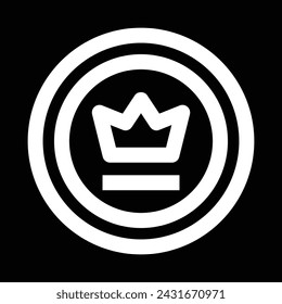 Crown badge icon, vector illustration icon design