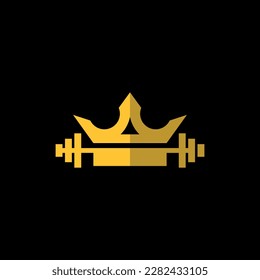Crown barbell elegant luxury modern logo