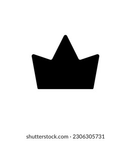 Crown black glyph ui icon. Trusted seller. Trending product. Top ecommerce store. User interface design. Silhouette symbol on white space. Solid pictogram for web, mobile. Isolated vector illustration