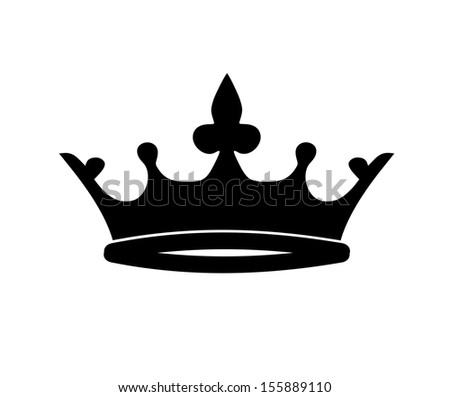 Crown Black Icon VECTOR Stock Vector (Royalty Free) 155889110