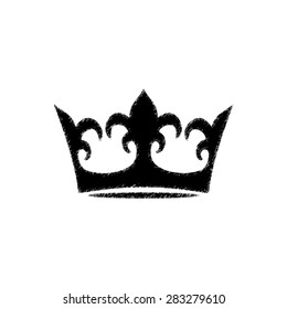 crown  - black vector icon