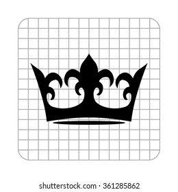 crown  - black vector icon