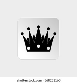 Crown  - black vector icon