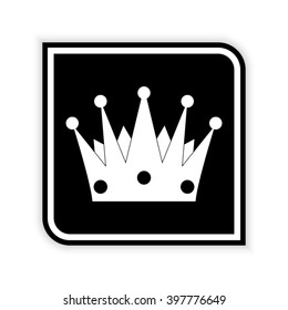 Crown  - black vector icon