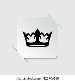 crown  - black vector icon