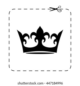 crown  - black vector icon