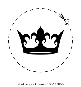 crown  - black vector icon