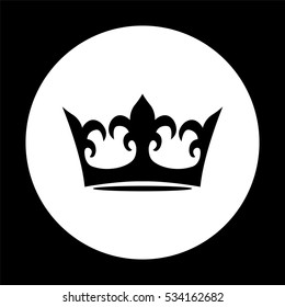 crown  - black vector icon