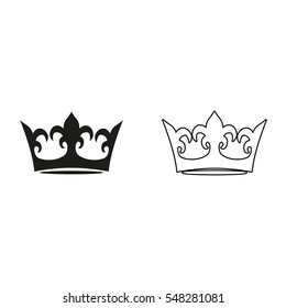 crown  - black vector icon
