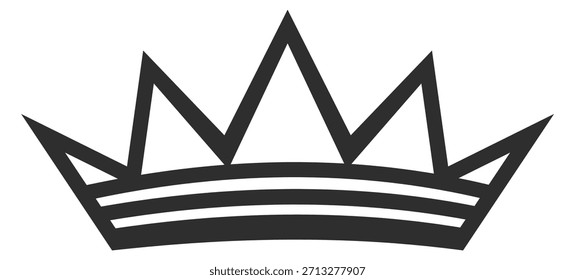 Uma coroa com um design preto e branco