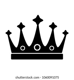 crown black and white vector template
