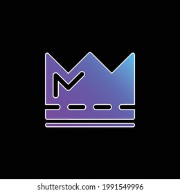 Crown blue gradient vector icon
