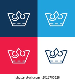 Minimaler Symbolsatz für kronblau und rot - vier Farben