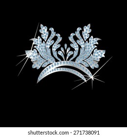 crown with blue stones