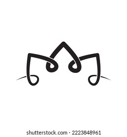 crown border icon vector design